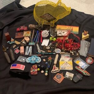 Vintage junk drawer lot (75+ items)